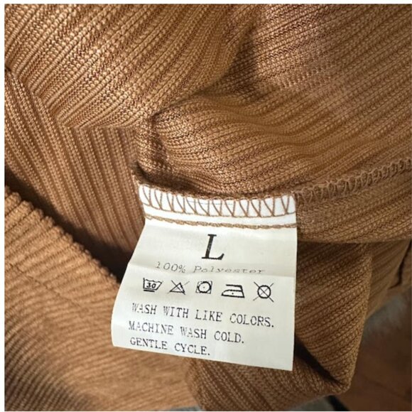 Women's Caramel Velvet Shirt Jacket Size: L - Picture 4 of 5